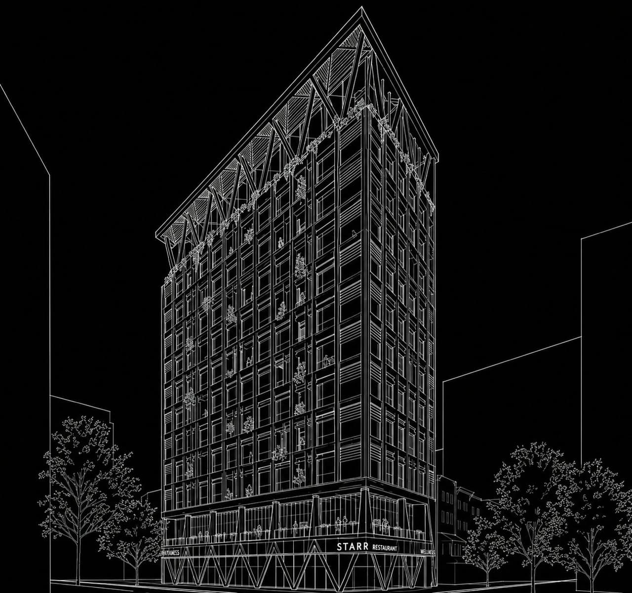 Architectural sketch of Philadelphia